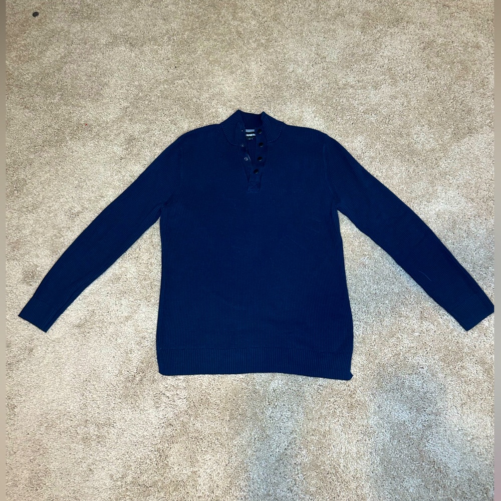 EXPRESS NAVY BLUE HENLY // SIZE LARGE